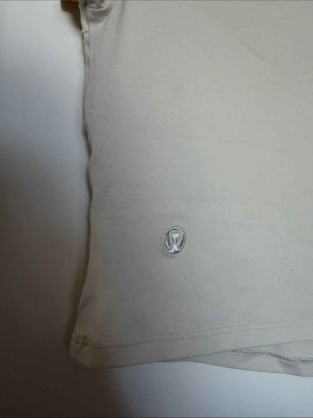 lululemon athletica Short Sleeve Twist-Front Top - Cream - Picture 4 of 4